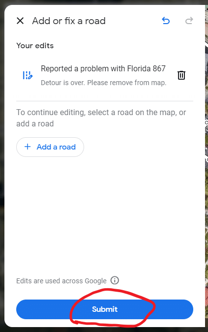 Google Maps Fix a Road Submit 6