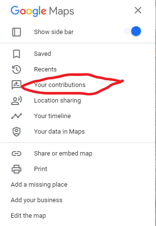 Google Maps Menu 7